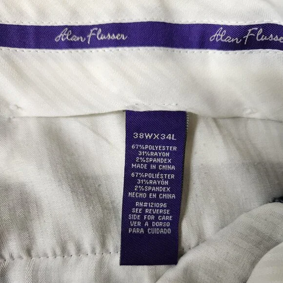 Alan Flusser Men's Pleated Front Pants 38Wx34L - Picture 4 of 10
